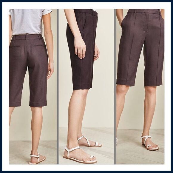 NWT!Adam Lippes plumcanvas Bermuda short 2
